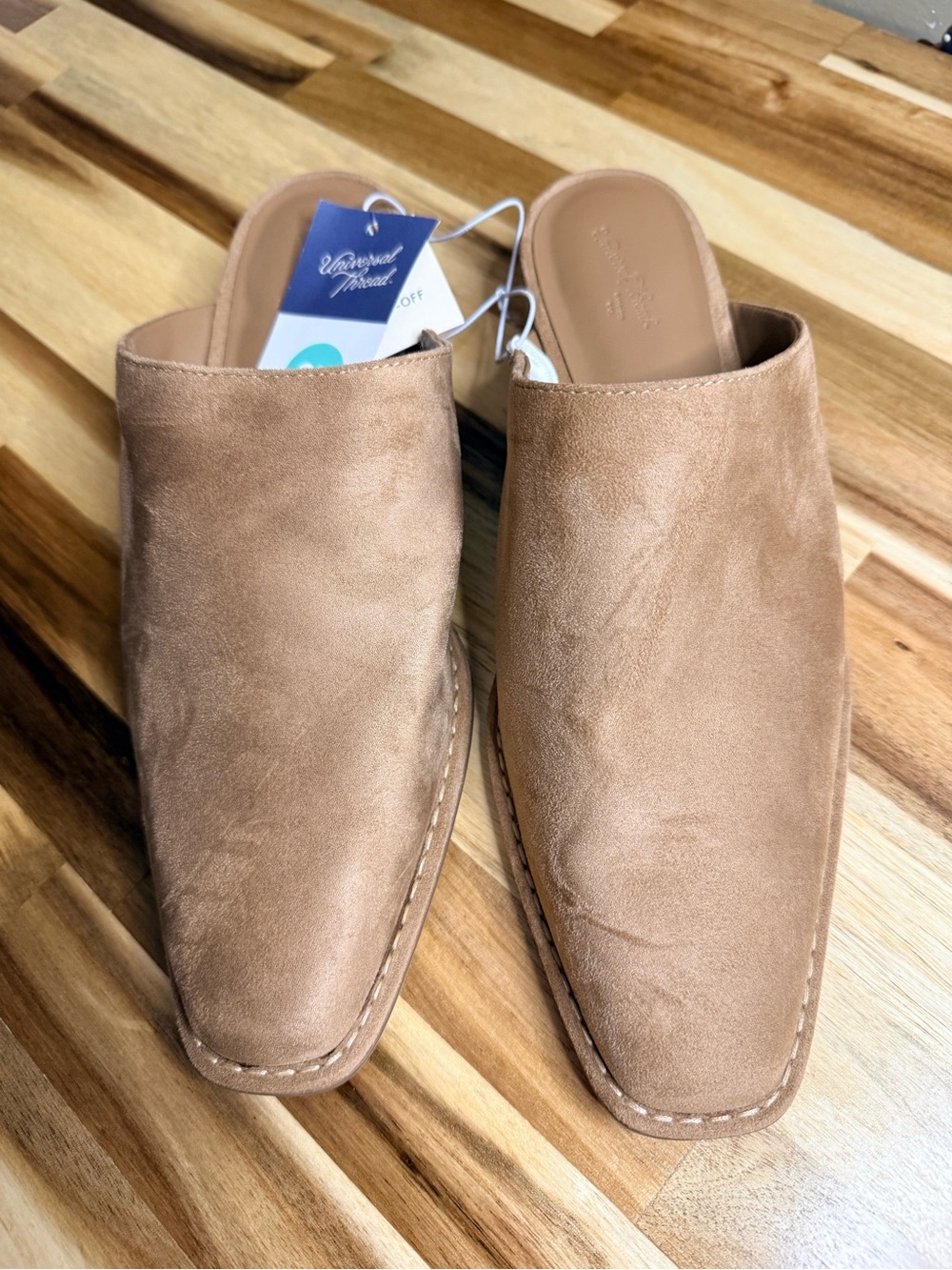 Universal Thread faux Suede Mules in beige western fall festival cozy coquette